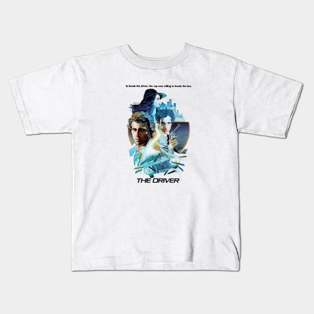 The Driver Movie Poster Kids T-Shirt by MovieFunTime